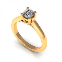 0.35CT cushion cut diamonds solitaire ring