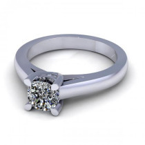 0.35CT cushion cut diamonds solitaire ring