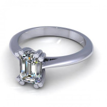 0.35CT emerald cut diamonds solitaire ring