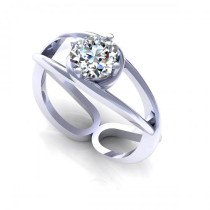 1.00CT round cut diamonds solitaire ring