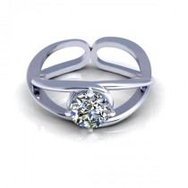 0.35CT round cut diamonds solitaire ring