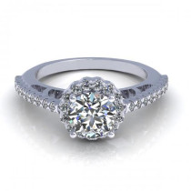 0.80CT round cut diamonds engagement ring