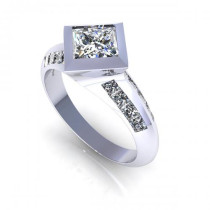 2.00CT princess cut diamonds engagement ring