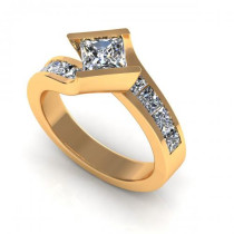 2.60CT princess cut diamonds engagement ring