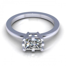 0.35CT radiant cut diamonds solitaire ring