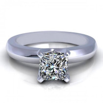 1.00CT princess cut diamonds solitaire ring