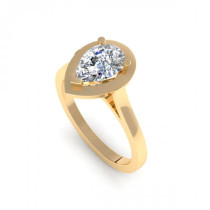 0.35CT pear cut diamonds solitaire ring