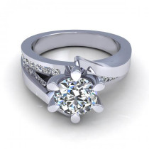 0.70CT round cut diamonds engagement ring