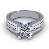 0.70CT princess cut diamonds engagement ring