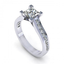 1.80CT princess cut diamonds engagement ring