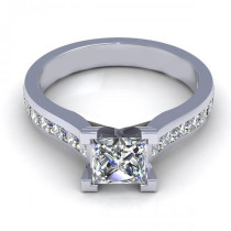 1.15CT princess cut diamonds engagement ring