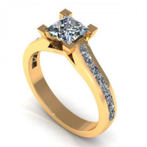 1.15CT princess cut diamonds engagement ring