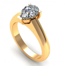 0.35CT pear cut diamonds solitaire ring
