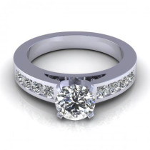 0.80CT round cut diamonds engagement ring