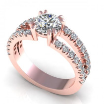 1.05CT round cut diamonds engagement ring