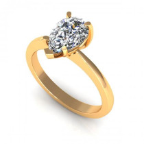 0.35CT pear cut diamonds solitaire ring