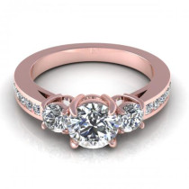 1.10CT and round cut diamonds engagement ring