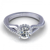 0.60CT round cut diamonds engagement ring