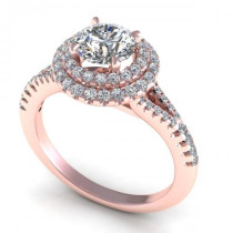 0.84CT and round cut diamonds engagement ring