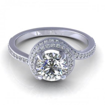 0.60CT round cut diamonds engagement ring