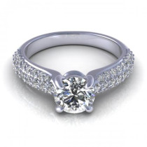 0.85CT round cut diamonds engagement ring