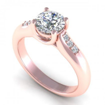0.45CT round cut diamonds engagement ring