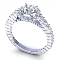 2.00CT round cut diamonds engagement ring