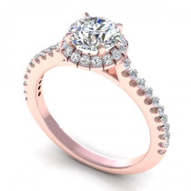 0.70CT round cut diamonds engagement ring