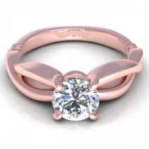 0.35CT round cut diamonds solitaire ring