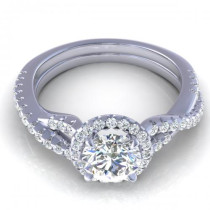 0.80CT round cut diamonds engagement ring