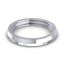 14KT White Gold 3.25MM Width & 1.95MM Thick Plain Wedding Band