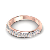 0.65CT Round Cut Diamonds Wedding Band