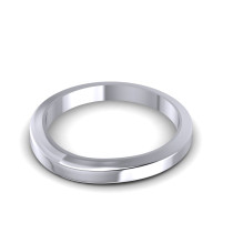 14KT White Gold 2.70MM Width & 1.65MM Thick Plain Wedding Band
