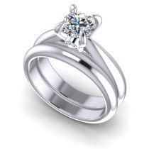 0.45CT Round Cut Diamonds Bridal Set