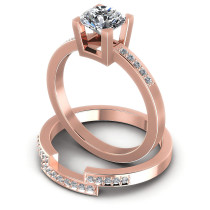 0.60CT Round Cut Diamonds Bridal Set