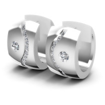 0.50CT Round Cut Diamonds Hoop Earrings