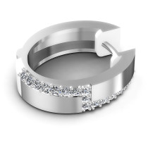 0.50CT Round Cut Diamonds Hoop Earrings