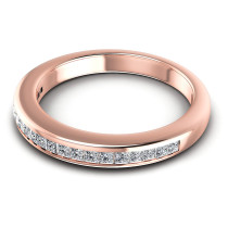 0.45CT Princess Cut Diamonds Wedding Band