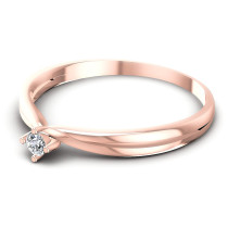 0.05CT Round Cut Diamonds Solitaire Ring