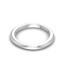14KT White Gold 2.15MM Width & 1.60MM Thick Plain Wedding Band
