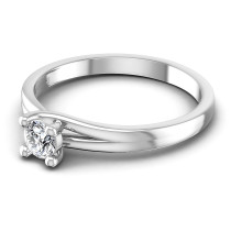 0.25CT Round Cut Diamonds Solitaire Ring