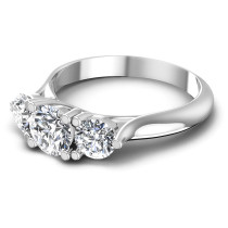 1.55CT Round Cut Diamonds Three Stone Ring