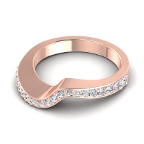 0.45CT Round Cut Diamonds Wedding Band