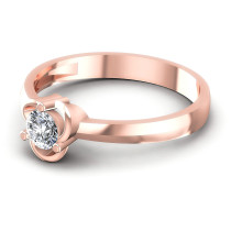 0.25CT Round Cut Diamonds Solitaire Ring