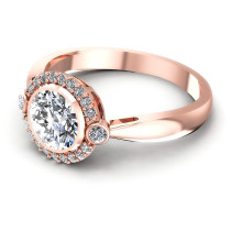 0.55CT Round Cut Diamonds Halo Ring