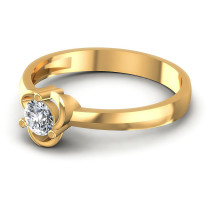 0.25CT Round Cut Diamonds Solitaire Ring