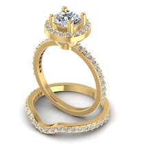 1.00CT Round Cut Diamonds Bridal Set