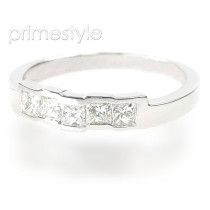 0.75CT Princess Cut Diamonds Wedding Band