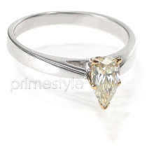 0.63CT Pear Cut Diamond Solitaire Ring