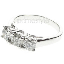 1.00CT Round Cut Diamonds Three Stone Ring